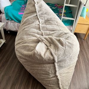 LoveSac PillowSac with Snow Owl Phur cover